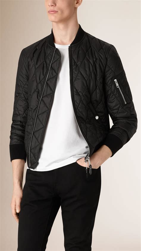 burberry mens bomber jacket|men's burberry quilted jacket.